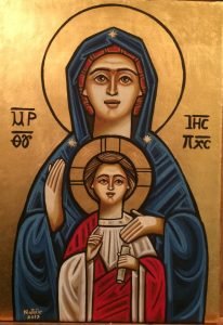 The holy virgin Saint Mary